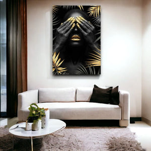 Portrait femme noire peinture