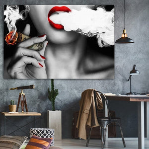 Tableau | Femme cigarette